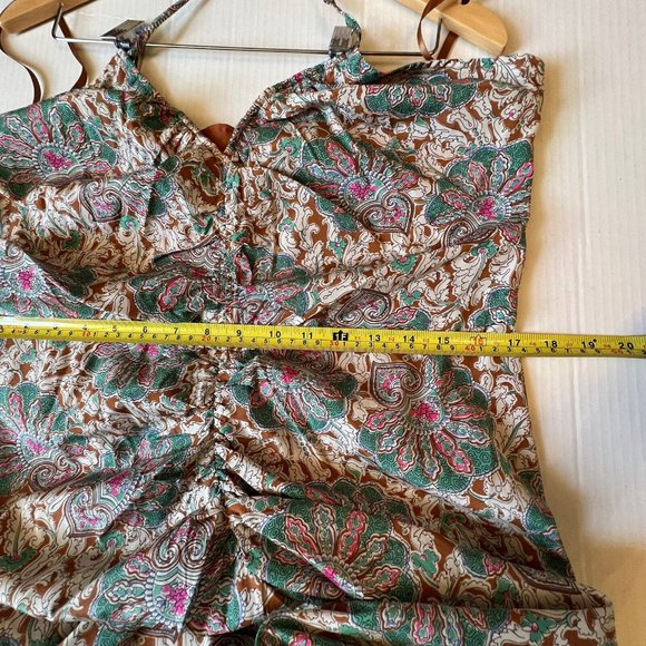 Veronica Beard Sz 14 Aldana Ruched Paisley Midi-Dress NWT $698 - Picture 14 of 16